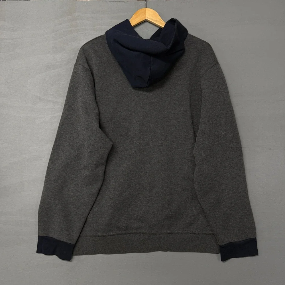 Polo Ralph‎ Lauren Hoodie Gray Navy Blue Performance Script Logo XXL